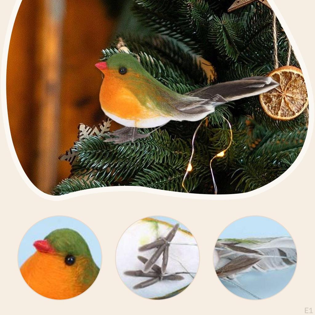 12 Artificial Birds for Decoration, Realistic Bird Models Floral Arrangements And Patio