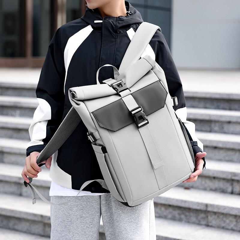 High-end business men's backpack, multi-functional large-capacity fabric upgrade, waterproof and wear-resistant high-value computer bag