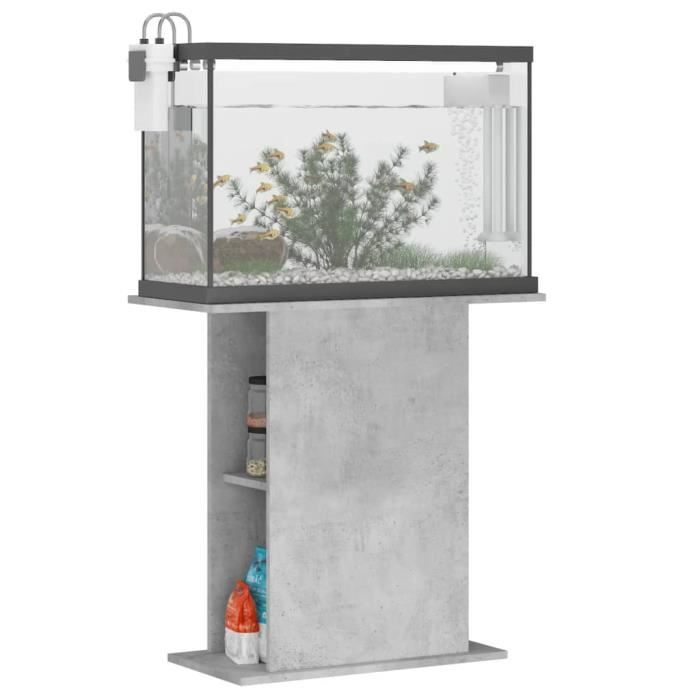 VidaXL Support d'aquarium gris béton 36x75x72,5 cm bois d'ingénierie 833651