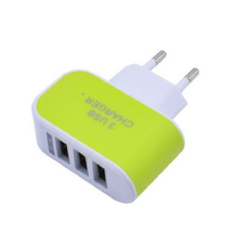 Versatile 3usb Candy Charger With Led Light For Apple Devices Travel-friendly