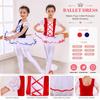 Puff Sleeves Ballet Costume Dress Cross Ribbon Gymnastics Dance Leotard  Grading