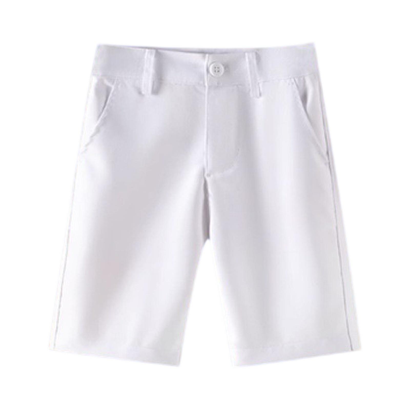 

Boys Dress Shorts - Performance School Uniform 5-Inch Shorts 120 білий