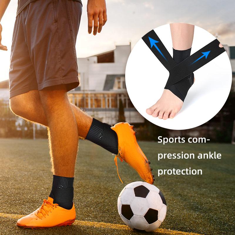 Ultra-thin Breathable Nylon Spandex Ankle Support Brace Compression Wrap Bandage Adjustable Hook Loop Closure Stabilizing