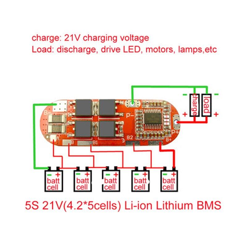 BMS 25A 3S 12.6V 4S 16.8V 5S 21V 18650 Li-ion de protecție a bateriei cu litiu Modul de placa de încărcare a circuitului PCM polimer Lipo Cell PCB