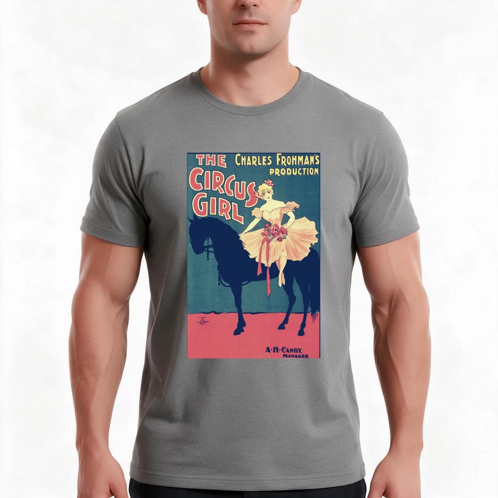 The Circus Girl Tshirt Summer Casual Cotton Tee Oversized Streetwear Tops Vintage Graphic Print Loose Fit Short Sleeve