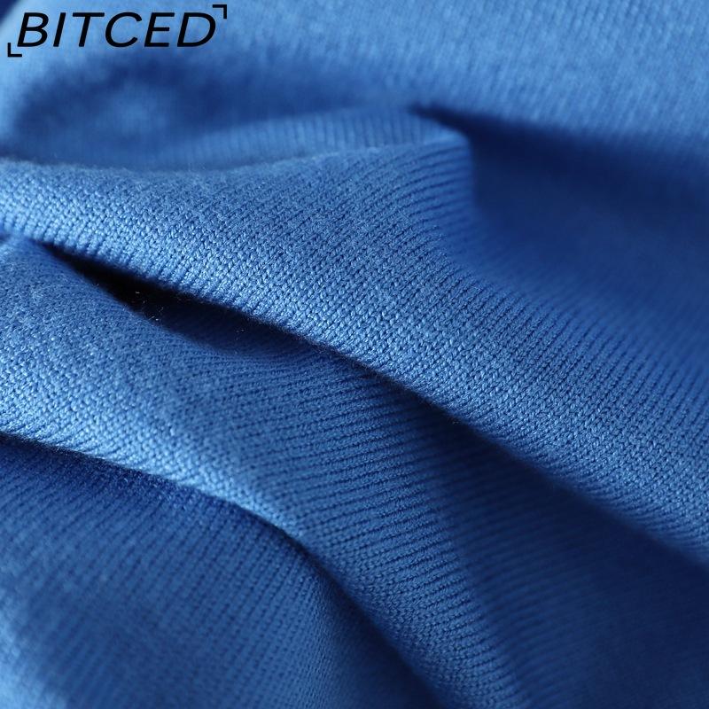 BITCED Fashionable High-neck Suit for Autumn and Winter In Solid Colors Is Versatile and Can Be Worn with A Two-piece Knitted Top and Casual Pants