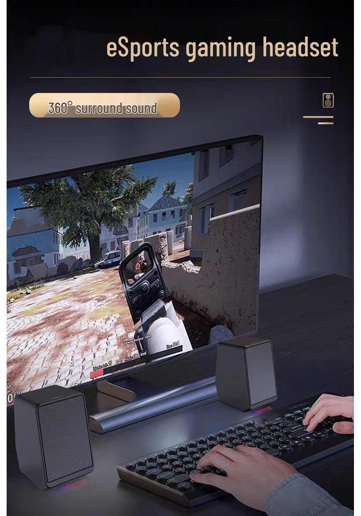 Mini USB Wired Gaming Speakers for Desktop & Laptop