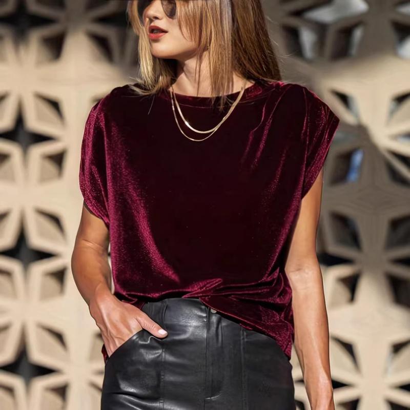 2026 New Spring/Summer Women's Fashion Casual Solid Color T-Shirt Top