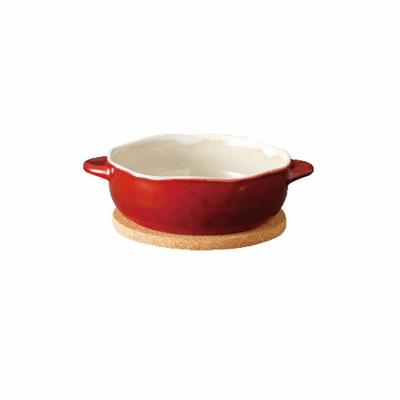 Hokkuri Round Gratin 34321 Red (KINTO)