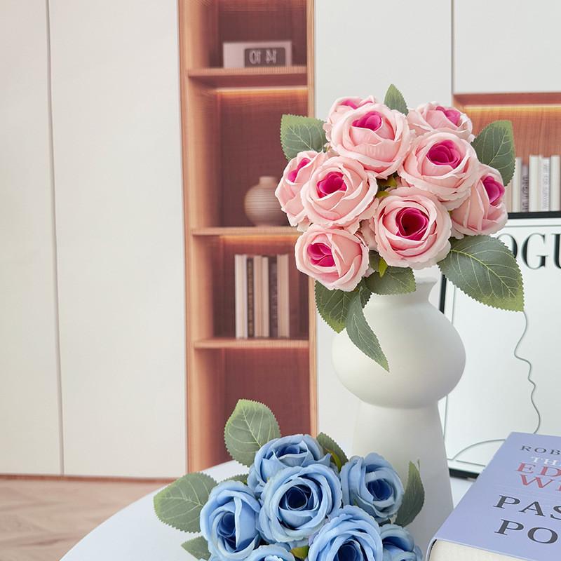 Rose Flower Bouquet For Wedding Photography Home Decor With Silk Material For Celebrations