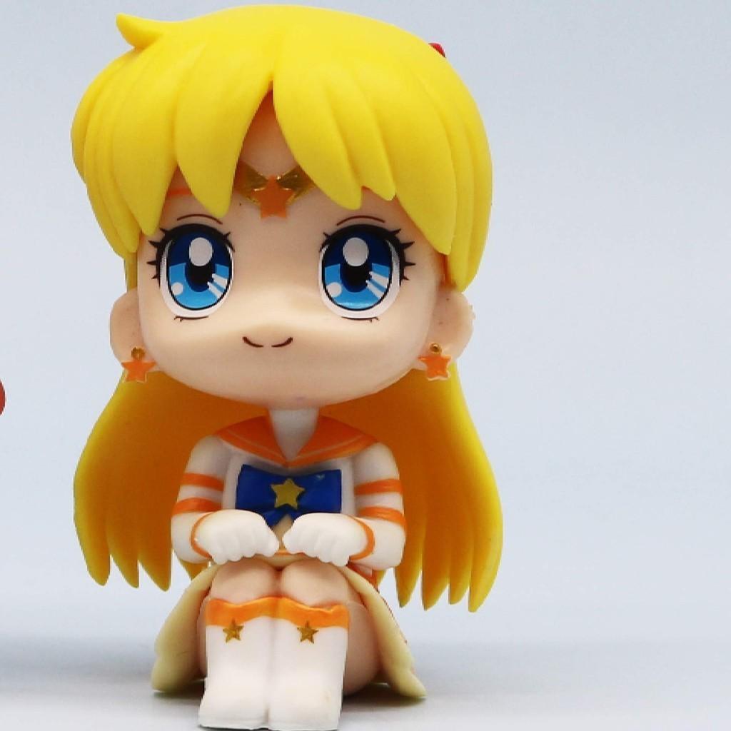 Adorable Q Version Sailor Moon Pvc Cartoon Doll Set Perfect For Car Decoration Gifts