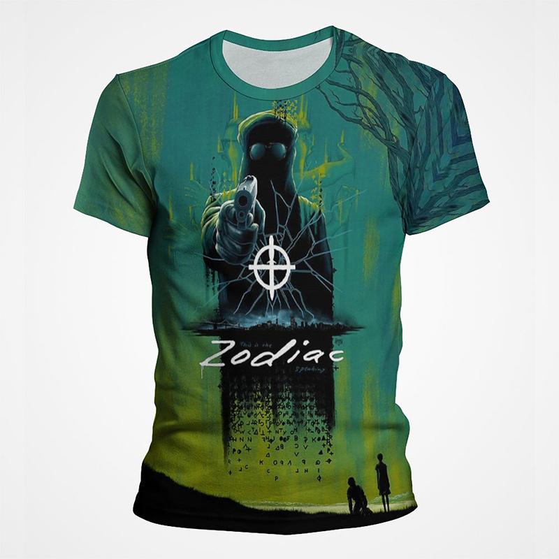 

Зодиак, мужская и женская футболка с 3D узором, летняя дышащая футболка с круглым вырезом и короткими рукавами, футболка в стиле Сан-Франциско, топы