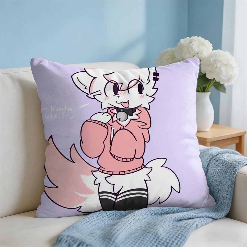 BBoykisser Silly Cat Cute Cushion Cover Square Pillow Bedroom Sofa Leisure Comfort Living Room Home Decoration X