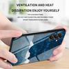 For Samsung Galaxy S23 FE Starry Sky Pattern Tempered Glass Case PC+TPU Anti-Scratch Phone Cover