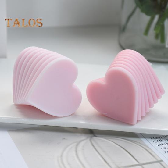 3D-Herz-Kerzenform, Silikonform für Liebesherzen mit klarer Textur, Valentinstag, Epoxidharz, Kunsthandwerk für die DIY-Herstellung von Schokolade, Kuchen, Seife und Kerzen