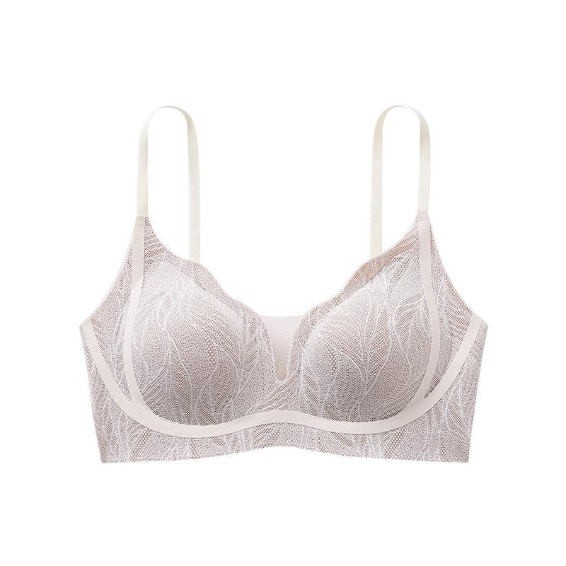 Deep V Pure Wind Sexy Lace No Steel Rim Bra Breathable Soft Support Gathering Comfortable Anti-Gravity Small Breast Underwear