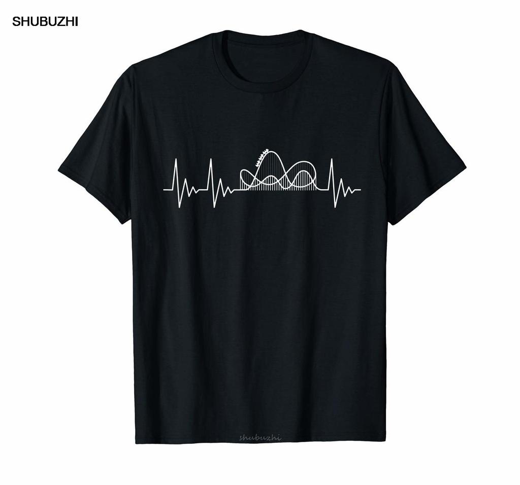 Funny Heartbeat Rollercoaster T-Shirt T Shirt For Men Women Male Female Girl Tshirts Summer Tees S5014