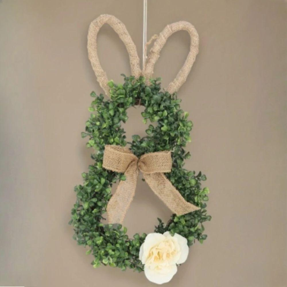 19.6 Inch Easter Wreaths With Flower Artificial Wreath Front Door Wreath  Wall Decoration