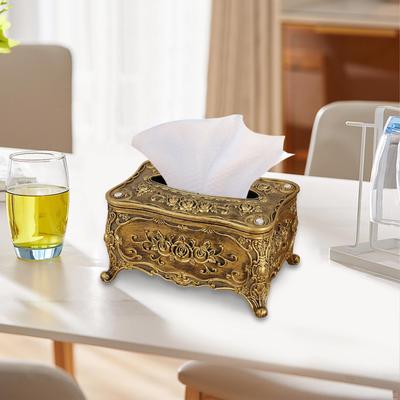 Tissue Box Cover, Napkin Dispenser, Elegant Design Storage Organizer, Paper Holder for Countertop