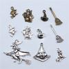 20pcs Halloween Witch Wizard Antique Bronze Silver Color Pendants DIY Findings Tibetan Jewelry