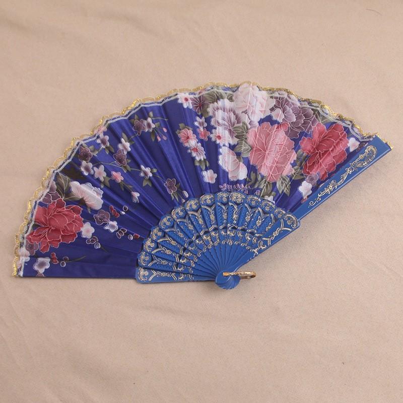 Classical Single Flower Carving And Folding Fan