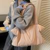New Winter Women Shoulder Bag Large Capacity Tote Handle Bag Casual Pure Color Comfortable and Versatile Texture Bags for Travel