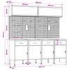 Workshop Cabinet Set with Drawers and Storage 10 pcs Red