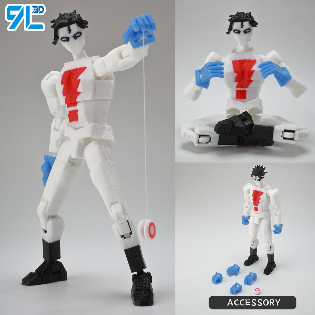 9L3D Printed NEWInvincibles Tech Jacker Titan13 Lucky13 Action Figure Dummy13 Motorcycle Multi-Jointed Collectible Model Toy T13