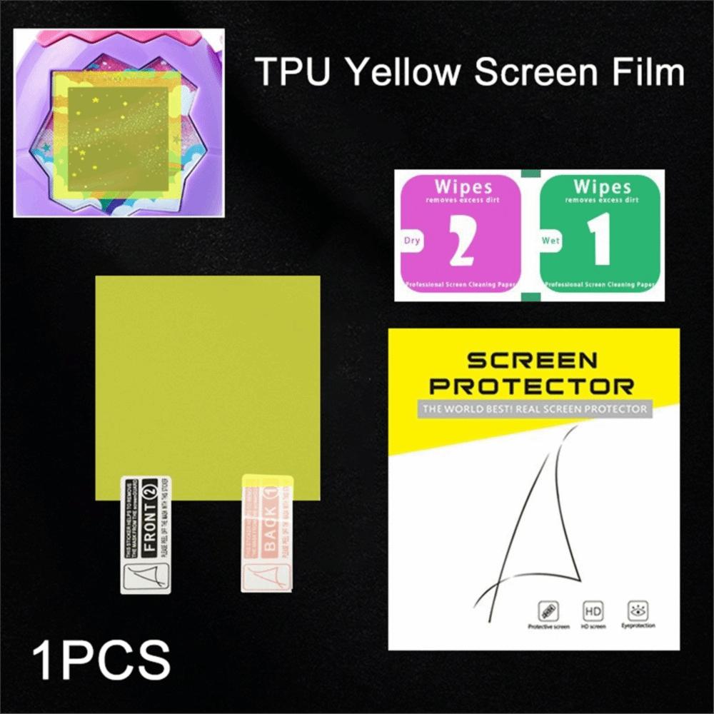HD Anti-scratch Panel Protective Cover For Tamagotchi Paradise Electronic Pets Game Toys TPU Yellow Screen Protective Soft Film
