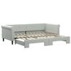 VidaXL Daybed with Pull-out Bed Light Grey 90x200 Cm Velvet 3197771