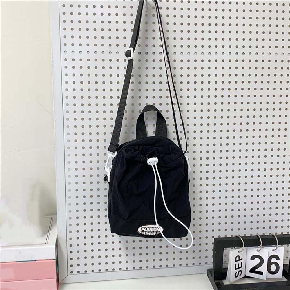 

Сумка кроссбоди на шнурке, большая вместимость, женская тканевая сумка для отдыха, для путешествий чёрный