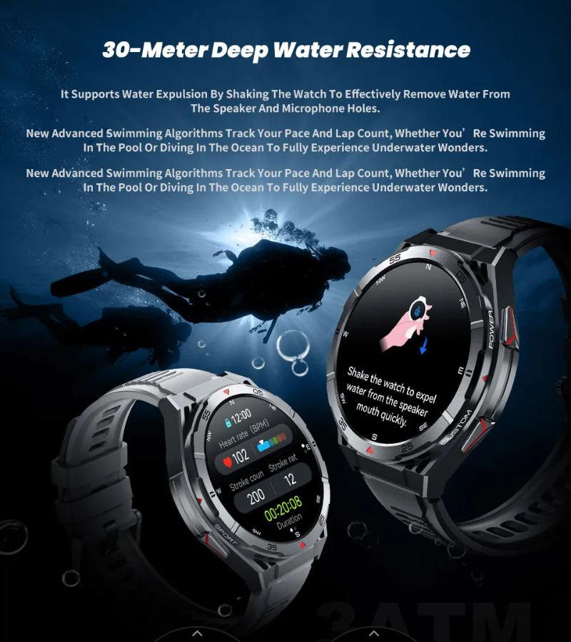 2025 Nuevo SmartWatch Premium con GPS Pantalla AMOLED Ultra HD GPS Incorporado Llamada BT Resistente al Agua 10ATM Pulsera Inteligente