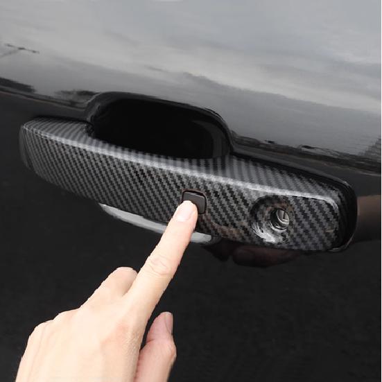 Door Handle Cover For Ford Ranger -2025 Carbon Molding Trim W Smart Key hole