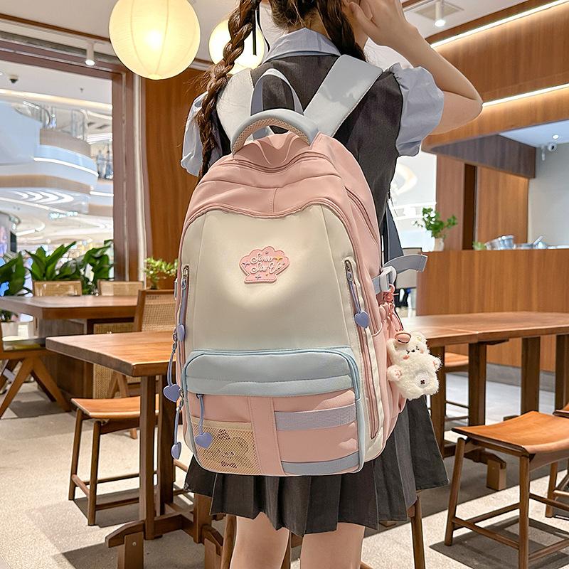 Sac à dos pour femmes léger cartable d'étudiant de lycée