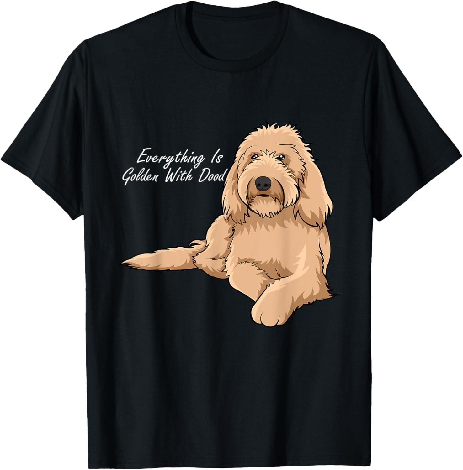 Everything Is Golden With my Goldendoodle T-Shirt S разноцветный