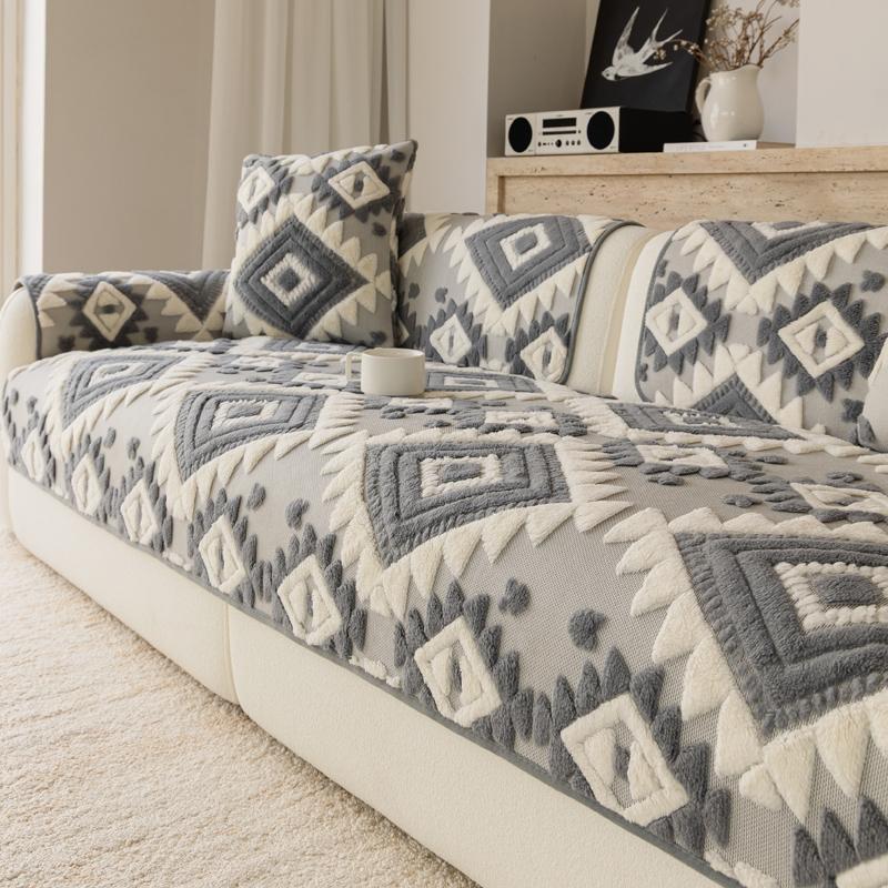 Fixed Anti Slip One-piece Sofa Cushion Soft and Breathable Autumn and Winter Sofa Cover Cloth Bohemian Style Machine Washable