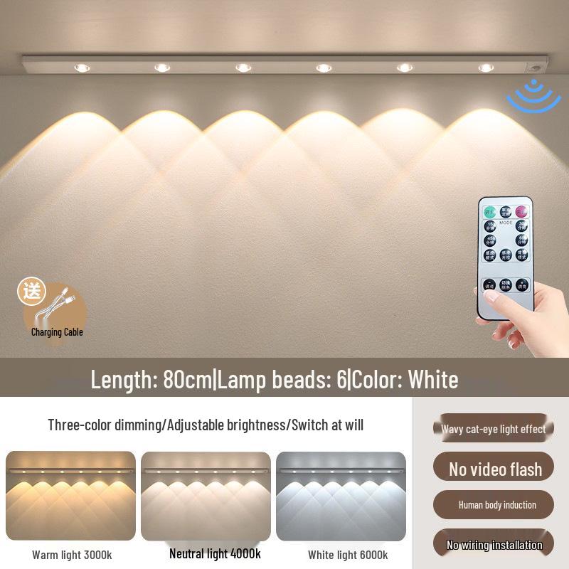 Rechargeable Smart Motion Sensor Light Strip for Cabinets and Hallways