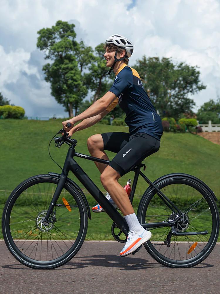 Electric Bike DYU 250W Motor City Ebike 36V 9AH Max Range 100Km Load 120Kg Black Str0ll