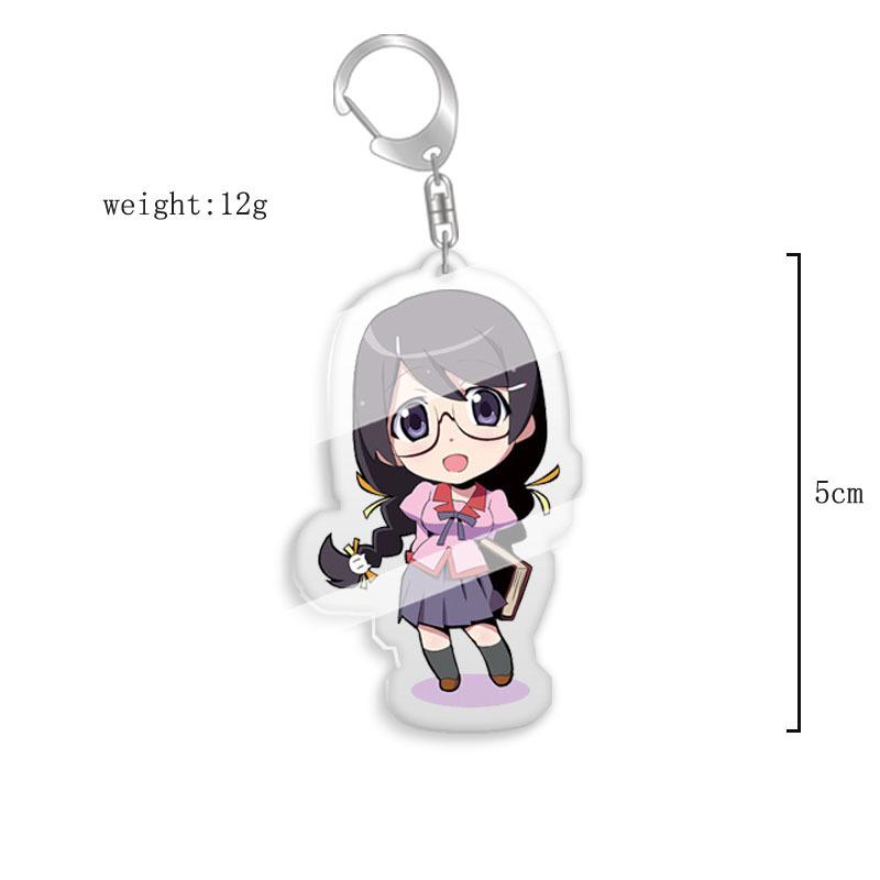 Monogatari Series Keychain: Hachikuji Mayoi & Hitagi Senjougahara Acrylic Pendant