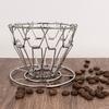 Hopfällbar utomhus pour over kaffedroppare, Bärbar återanvändbar kaffedroppare i rostfritt stål för vandring
