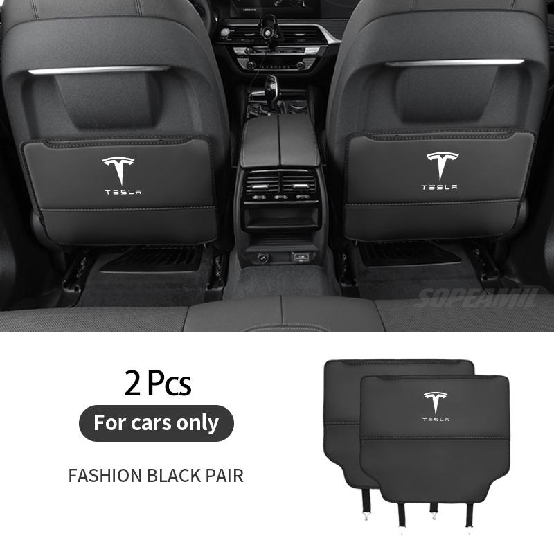 Autositz-Rückenlehnen-Aufbewahrungstasche Sitz-Rückenlehnen-Schutz Gegen Abnutzung Anti-Kick-Pad Für Tesla Model 3 Model Y Model S Model X