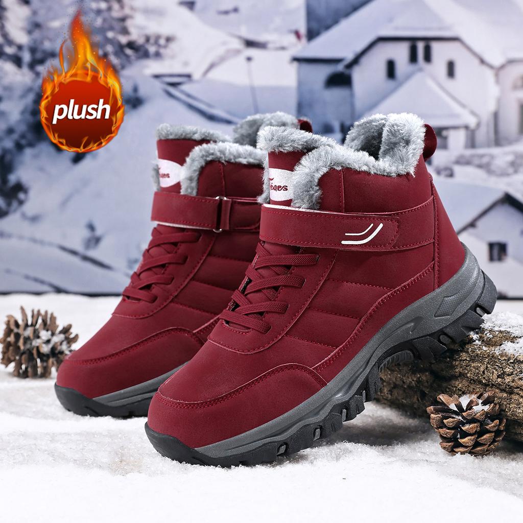 TUINANLE Women's Soft Bottom Non-Slip Velvety Winter Boots - Warm Old Beijing Style Snow Boots Men Cotton Shoes