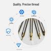 Cobalt-Coated Titanium Spiral Center Drill, Extended High-Speed Steel, Type A & B, Fully Ground Stainless Steel Locating Point