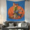 Zootopia Adventure Wall Tapestry Fashion Print Background Cloth Home Decor Atmospheric Background Cloth Work Of Art
