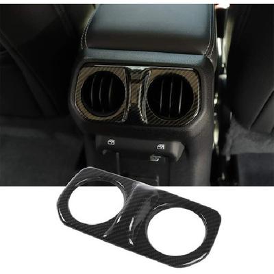 Carbon Fiber Rear Back Air Condition Vent Panel Trim for Jeep Wrangler JL JT 18+
