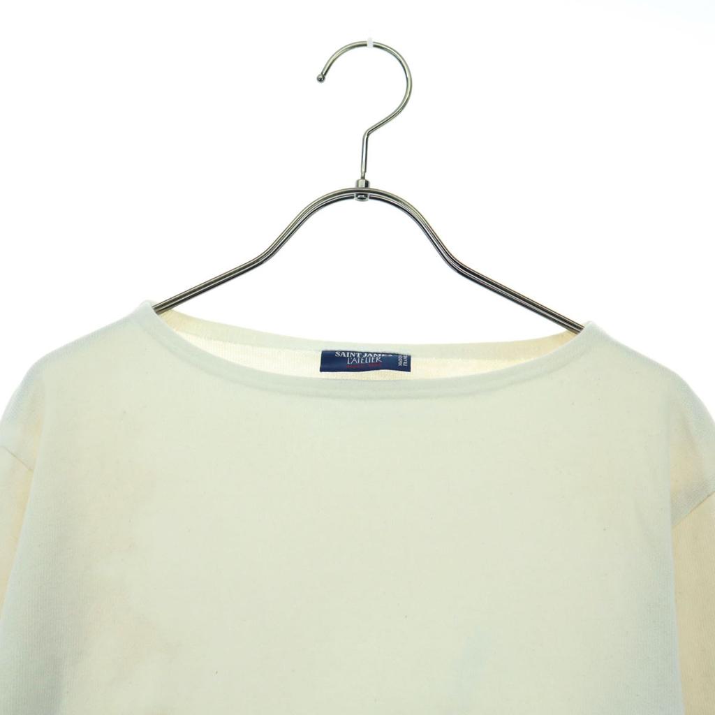 SAINT JAMES Hergestellt in Frankreich Langarm-Basque-Shirt 1 Elfenbein Ron T Damen Gebraucht