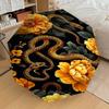 1PC Snake Flowers Umbrella-8-Rib Reinforced Portable Folding Travel Suitable for All Seasons Outdoor Daily Use-J376