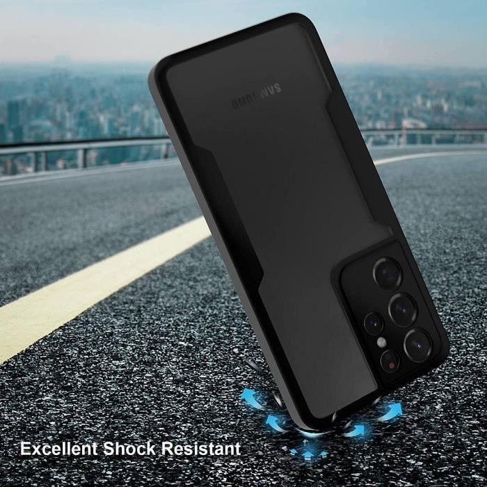 Hülle für Samsung S21 Ultra - Schwarz - 360°-Schutz - Kratzfest - Verstärkter Rand