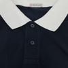 MONCLER Authentic MAGLIA POLO MANICA CORTA Navy x White Cotton Patch Logo Polo Shirt tops L Navy x whiteUsed
