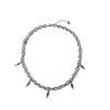 Unisex Necklace Hollow Chain Rivet Decor Solid Color Hop Adjustable Length Hip Party Style Punk Club Choker